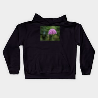 Lonely allium blooming Kids Hoodie